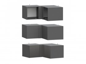 Антресоль (АН50+АН75+планка) Эккервуд (графит) в Чанах - chany.mebel-nsk.ru | фото