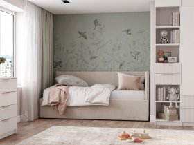 Диван-кровать Бенто (крем) в Чанах - chany.mebel-nsk.ru | фото