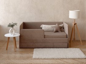 Диван-кровать Happy (капучино) в Чанах - chany.mebel-nsk.ru | фото