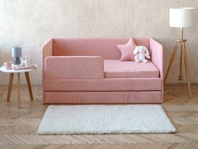Диван-кровать Happy (коралловый) в Чанах - chany.mebel-nsk.ru | фото