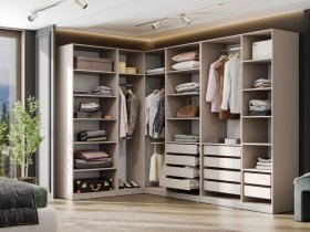 Гардеробная Эккервуд (меланж) в Чанах - chany.mebel-nsk.ru | фото