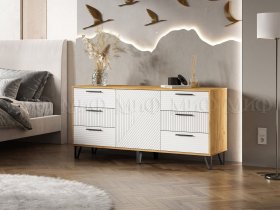 Комод (1500) Флэш (дуб крафт/браш вайт) в Чанах - chany.mebel-nsk.ru | фото