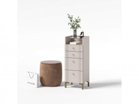 Комод 4 ящика КМ2 Одетта (дуб эндгрей/меланж) в Чанах - chany.mebel-nsk.ru | фото