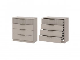 Комод 4 ящика (ЛДСП/МДФ) Эккервуд (меланж) в Чанах - chany.mebel-nsk.ru | фото