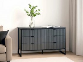 Комод 6 ящиков Нора (металл бруклин/графит) в Чанах - chany.mebel-nsk.ru | фото