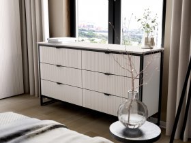 Комод 6 ящиков Нора (персидский жемчуг) в Чанах - chany.mebel-nsk.ru | фото