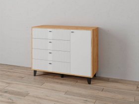 Комод «Катрин-13» (дуб крафт золотой/карбон фарфор) в Чанах - chany.mebel-nsk.ru | фото