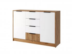 Комод КМ-002 Ивис (дуб крафт золотой/белый) в Чанах - chany.mebel-nsk.ru | фото