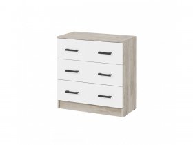 Комод КМ-02 Ронда (дуб крафт серый/дуб крафт белый) в Чанах - chany.mebel-nsk.ru | фото
