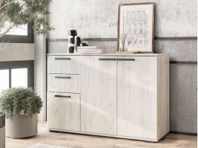 Комод Стандарт-3 NEW (дуб крафт белый) в Чанах - chany.mebel-nsk.ru | фото