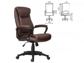 Кресло офисное BRABIX Enter EX-511, коричневое в Чанах - chany.mebel-nsk.ru | фото