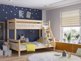 Кровать двухъярусная Адель (прозрачный лак) в Чанах - chany.mebel-nsk.ru | фото