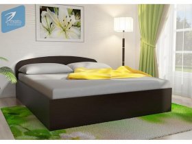 Кровать двуспальная 1,6м с подъем. мех. (венге) в Чанах - chany.mebel-nsk.ru | фото