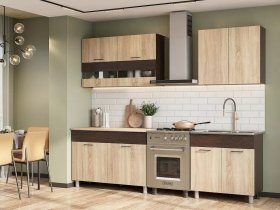 Кухонный гарнитур Босфор 2,0м (дуб сонома/венге) в Чанах - chany.mebel-nsk.ru | фото