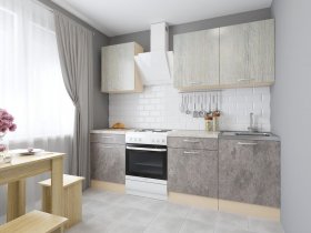 Модульная кухня Йота (пикард/цемент) в Чанах - chany.mebel-nsk.ru | фото