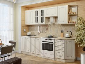 Модульная кухня Классика-1 (дуб молочный) в Чанах - chany.mebel-nsk.ru | фото