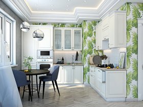 Модульная кухня Ницца (дуб кремовый) в Чанах - chany.mebel-nsk.ru | фото