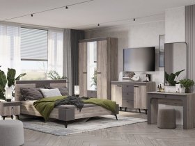 Модульная спальня Кассандра (дуб смоки/MF14) в Чанах - chany.mebel-nsk.ru | фото