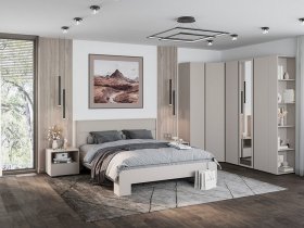 Модульная спальня Люмо (кашемир) в Чанах - chany.mebel-nsk.ru | фото