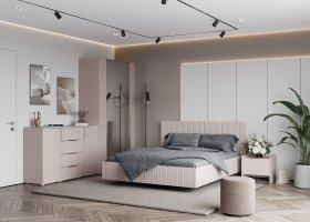 Модульная спальня «Тефия» (тефия/софт сантьяго) в Чанах - chany.mebel-nsk.ru | фото