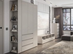 Модульная стенка Люмо (кашемир) в Чанах - chany.mebel-nsk.ru | фото