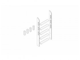 Пакет №10 Прямая лестница и опоры для двухъярусной кровати Соня в Чанах - chany.mebel-nsk.ru | фото