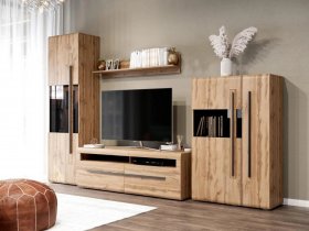 Модульная стенка Ницца (дуб вотан) в Чанах - chany.mebel-nsk.ru | фото