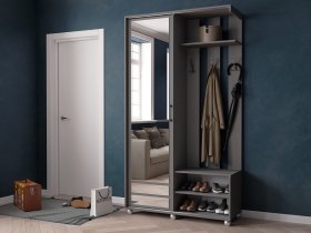Прихожая «Ларго-2» (графит серый) в Чанах - chany.mebel-nsk.ru | фото