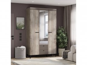 Шкаф 3-х створчатый ШК-08 Кассандра (дуб смоки/MF14) в Чанах - chany.mebel-nsk.ru | фото