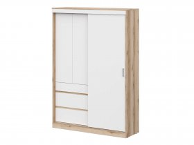 Шкаф-купе (1,5м) Брауни (дуб делано/белый) в Чанах - chany.mebel-nsk.ru | фото