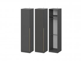 Шкаф ШК-50 Эккервуд (графит) в Чанах - chany.mebel-nsk.ru | фото