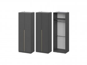 Шкаф ШК-75 Эккервуд (графит) в Чанах - chany.mebel-nsk.ru | фото