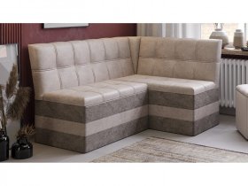 Скамья угловая «Оскар» исп. 2 (микровелюр Wellmart Dark Beige/Latte) в Чанах - chany.mebel-nsk.ru | фото