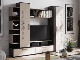 Стенка «Дакота» (венге/дуб молочный) в Чанах - chany.mebel-nsk.ru | фото