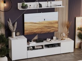 Стенка «Сильвия» (белый ясень) в Чанах - chany.mebel-nsk.ru | фото