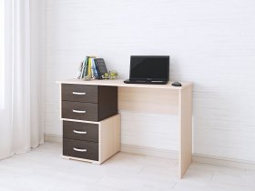 Стол письменный Сити-2 (венге/дуб молочный) в Чанах - chany.mebel-nsk.ru | фото