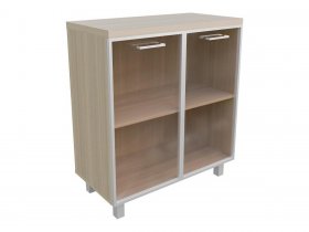 Тумба 2 двери со стеклом (бронза) Президент-ПРО Пр502 в Чанах - chany.mebel-nsk.ru | фото