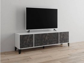 Тумба под ТВ Парус-10 (белый/мальта грей) в Чанах - chany.mebel-nsk.ru | фото