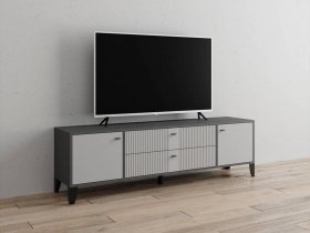 Тумба под ТВ Парус-10 (графит/светло-серый) в Чанах - chany.mebel-nsk.ru | фото