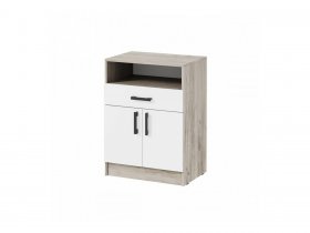 Тумба ТБ-1 Вега (дуб крафт серый/белый) в Чанах - chany.mebel-nsk.ru | фото