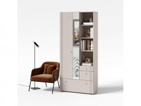 Вешалка с зеркалом ВШ1 Одетта (дуб эндгрей/меланж) в Чанах - chany.mebel-nsk.ru | фото